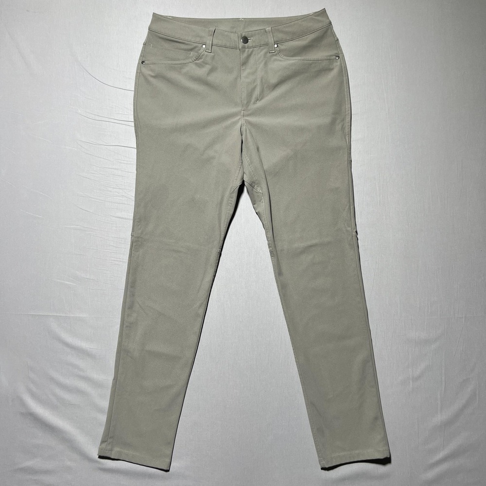 Lululemon Pants Mens 31‎ Beige Commission Classic 5 Pocket Slim Fit ABC Stretch